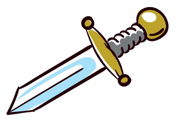 Espada Pequena Ilustração Vetor Sobre Fundo Branco —  Vetores de Stock