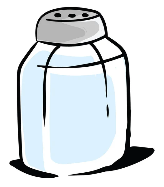 Salt Shaker Ritning Illustration Vektor Vit Bakgrund — Stock vektor