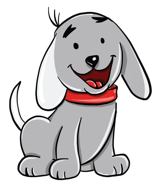 Roztomilý Malý Pes Ilustrace Vektor Bílém Pozadí — Stockový vektor
