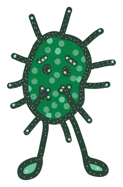Roztomilý Korona Virus Ilustrace Vektor Bílém Pozadí — Stockový vektor