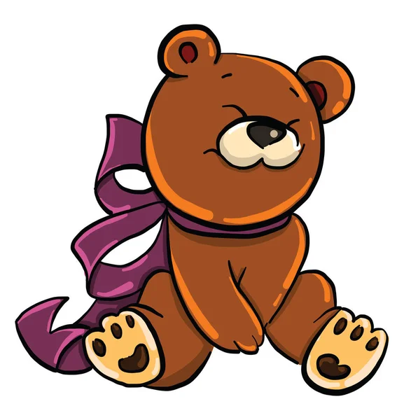 Niedlicher Teddybär Illustration Vektor Auf Weißem Hintergrund — Stockvektor