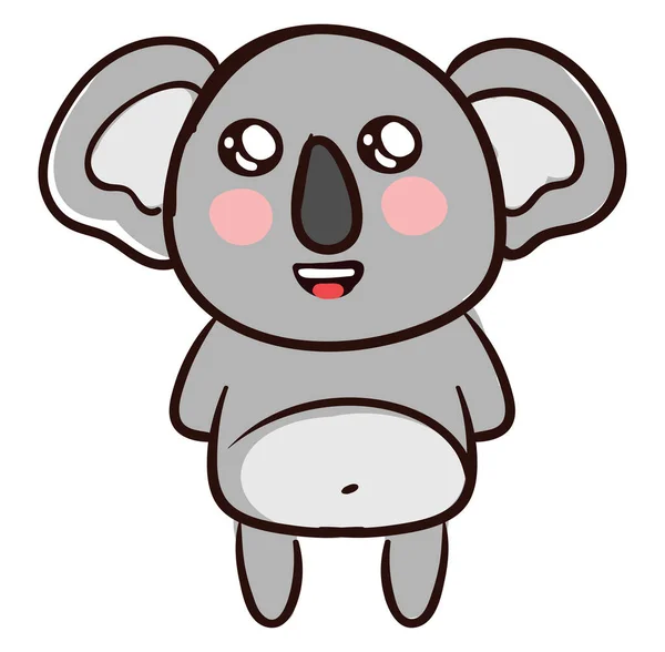 Mignon Petit Koala Illustration Vecteur Sur Fond Blanc — Image vectorielle