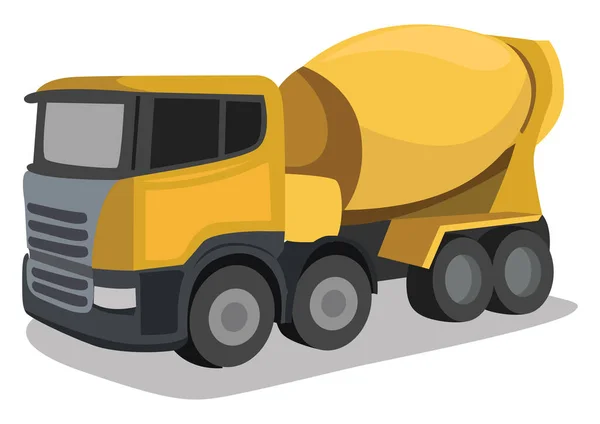 Betonmischer Lkw Illustration Vektor Auf Weißem Hintergrund — Stockvektor