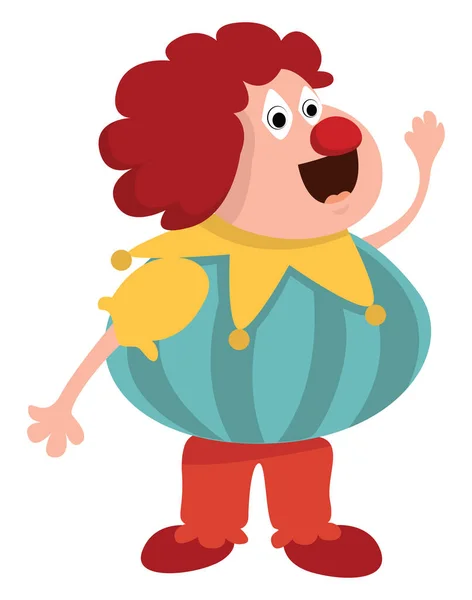 Cartoon Clown Illustration Vektor Auf Weißem Hintergrund — Stockvektor