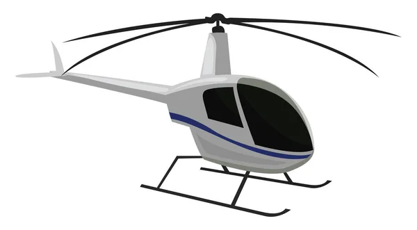 Witte Helikopter Illustratie Vector Witte Achtergrond — Stockvector