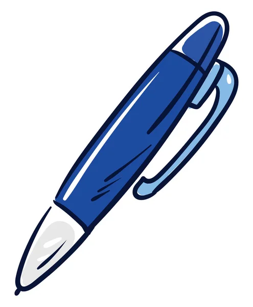 Blauer Stift Illustration Vektor Auf Weißem Hintergrund — Stockvektor