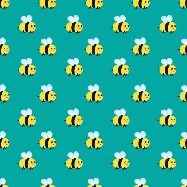Včelí Vzor Ilustrace Vektor Bílém Pozadí — Stockový vektor