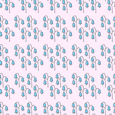 Bluebell duvar kağıdı, illüstrasyon, beyaz arkaplan üzerindeki vektör.