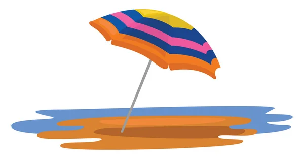 ビーチの傘 イラスト 白い背景のベクトル — ストックベクタ