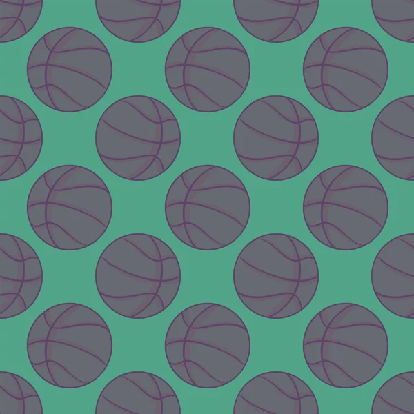 Basketballmuster Illustration Vektor Auf Weißem Hintergrund — Stockvektor