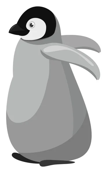 Pingüino Bebé Ilustración Vector Sobre Fondo Blanco — Vector de stock