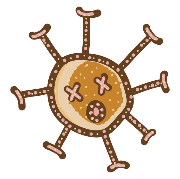 Dead Virus Covid Ілюстрація Вектор Білому Тлі — стоковий вектор
