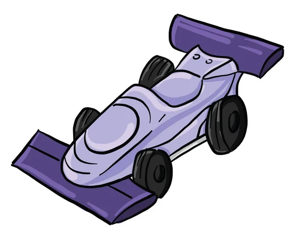 Purple Race Car Ilustración Vector Sobre Fondo Blanco — Vector de stock