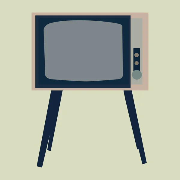 Alter Fernseher Illustration Vektor Auf Weißem Hintergrund — Stockvektor