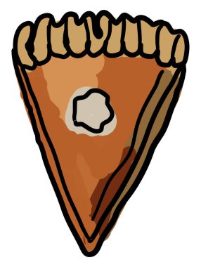 Kabak turtası dilimi, illüstrasyon, beyaz arkaplanda vektör