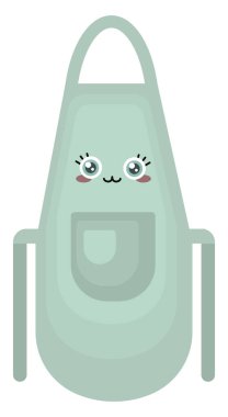 Mavi önlük, illüstrasyon, beyaz arkaplanda vektör