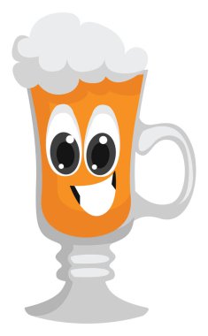 Mutlu bira, illüstrasyon, beyaz arkaplan vektörü