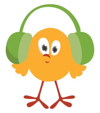 Büyük kulaklıklar, illüstrasyon, beyaz arkaplanda vektör