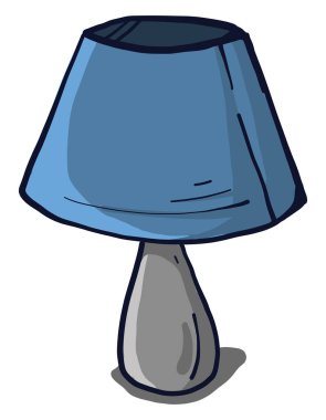 Mavi masa lambası, illüstrasyon, beyaz arkaplanda vektör