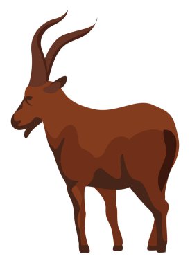 Oğlak, illüstrasyon, beyaz arkaplan vektörü