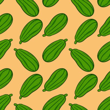 Salatalık deseni, illüstrasyon, beyaz arkaplan üzerindeki vektör