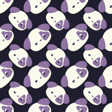 Şirin köpek deseni, illüstrasyon, beyaz arkaplanda vektör