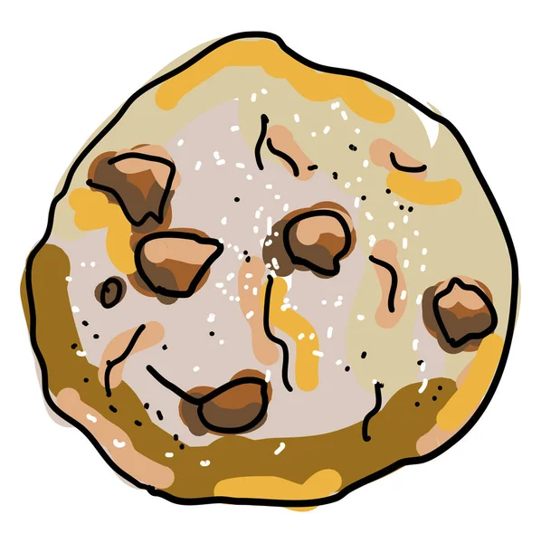 Dýňové Skořice Cookies Ilustrace Vektor Bílém Pozadí — Stockový vektor
