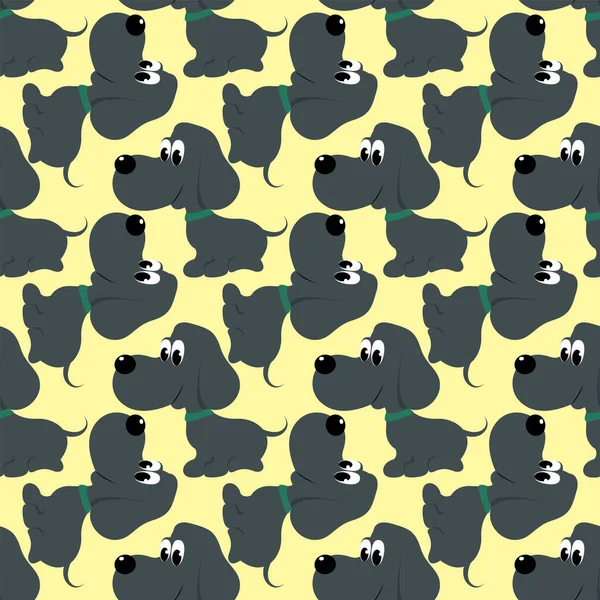 Hundemuster Illustration Vektor Auf Weißem Hintergrund — Stockvektor