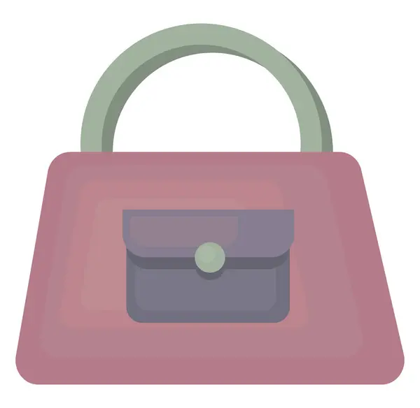 Purple Woman Bag Illustration Vector White Background — Stock Vector