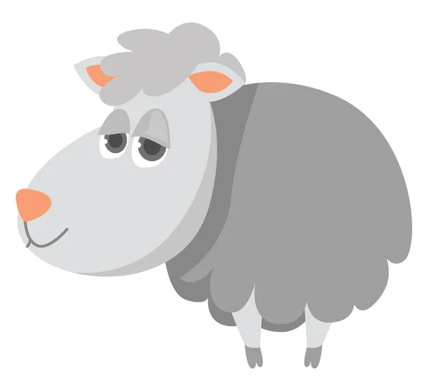 Moutons Blancs Illustration Vecteur Sur Fond Blanc — Image vectorielle