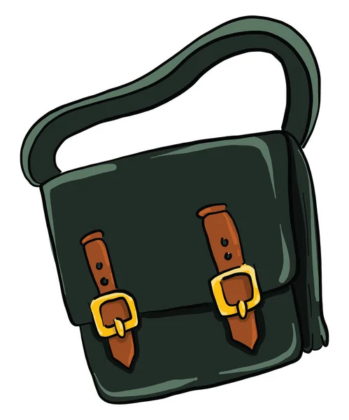 Bolso Hombre Negro Ilustración Vector Sobre Fondo Blanco — Archivo Imágenes Vectoriales