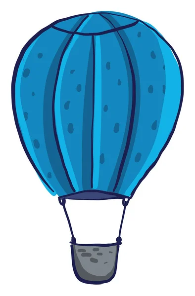 Blue Air Balloon Illustration Vector White Background — Stock Vector