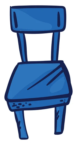 Blauer Stuhl Illustration Vektor Auf Weißem Hintergrund — Stockvektor
