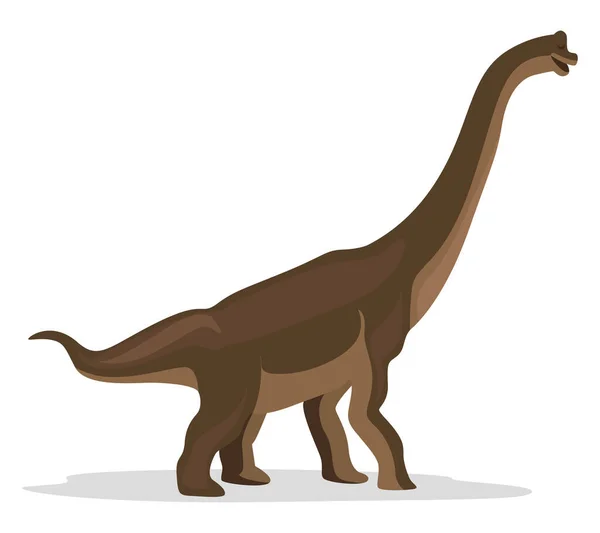 ブラチオサウルスイラスト白い背景のベクトル — ストックベクタ