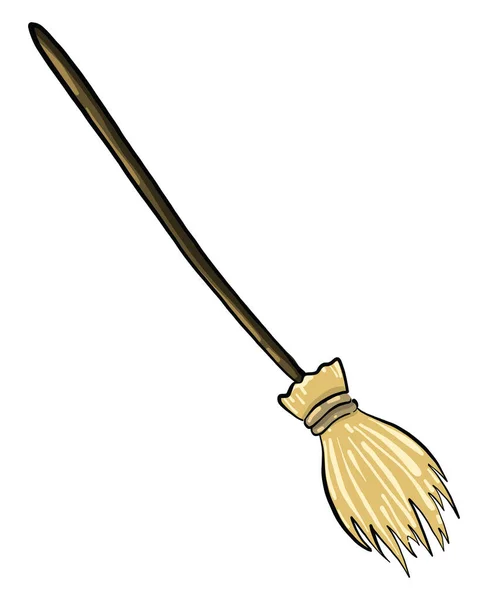 Wooden Broom — 스톡 벡터