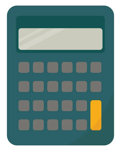 Calculadora Azul Ilustración Vector Sobre Fondo Blanco — Vector de stock