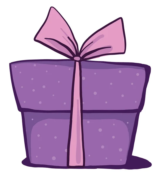 Cadeau Violet Illustration Vecteur Sur Fond Blanc — Image vectorielle
