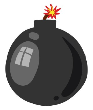 Düz bomba, illüstrasyon, beyaz arkaplanda vektör