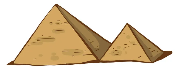 Egyptische Piramides Illustratie Vector Witte Achtergrond — Stockvector