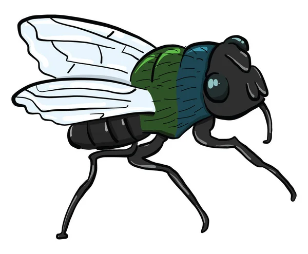 Malý Hmyz Ilustrace Vektor Bílém Pozadí — Stockový vektor