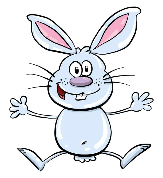 Забавный Кролик Иллюстрация Вектор Белом Фоне — стоковый вектор