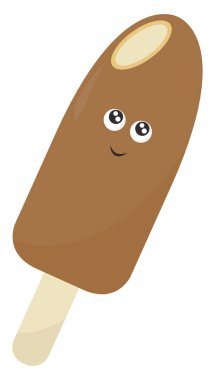 Tatlı dondurma, illüstrasyon, beyaz arkaplanda vektör