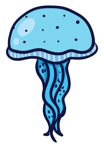 Medusas Azules Ilustración Vector Sobre Fondo Blanco — Vector de stock