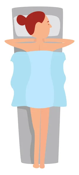 マッサージの女の子 イラスト 白い背景のベクトル — ストックベクタ