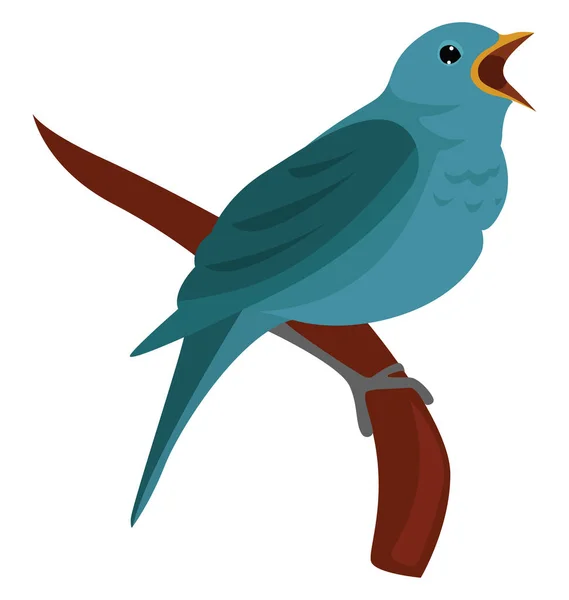 Nightingale Bird Illustration Vector White Background — Stock Vector