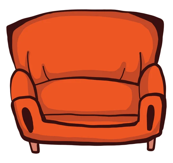 Orange Armchair Illustration Vector White Background — Stock Vector