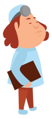 Otorhinolaryngology, illüstrasyon, beyaz arkaplan üzerindeki vektör