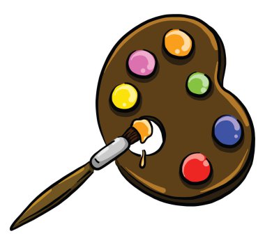 Renk paleti, illüstrasyon, beyaz arkaplan üzerindeki vektör