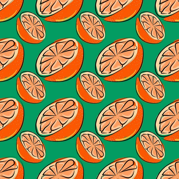 Narancs Minta Illusztráció Vektor Fehér Háttér — Stock Vector