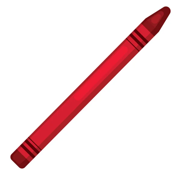 Rote Kreide Illustration Vektor Auf Weißem Hintergrund — Stockvektor